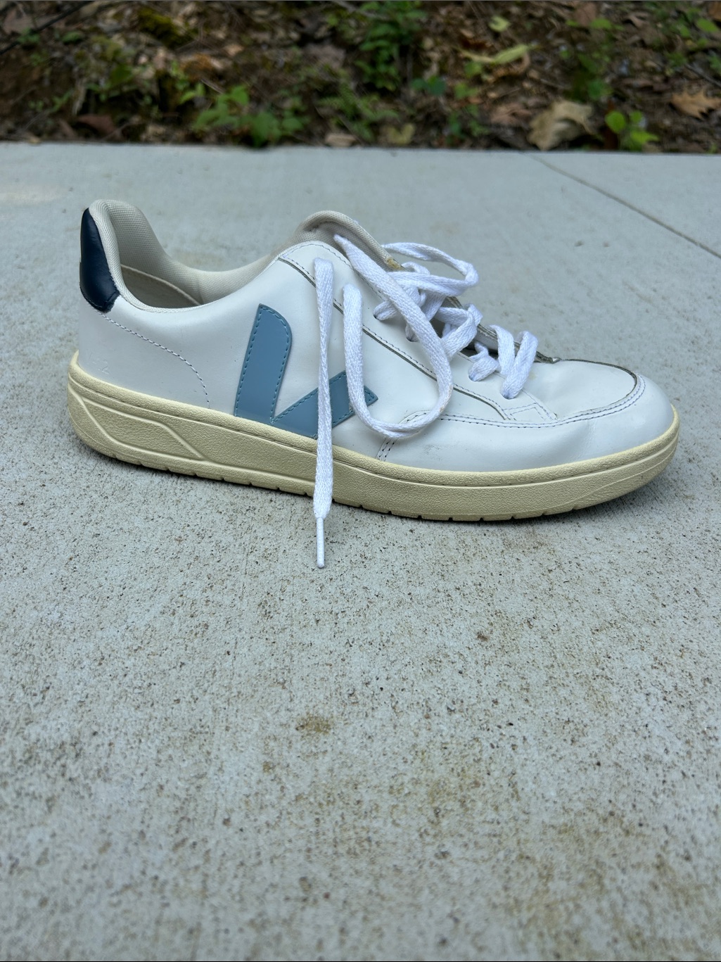 Veja V-12 Leather White Steel Nautico Size 10 — image 3 of 8